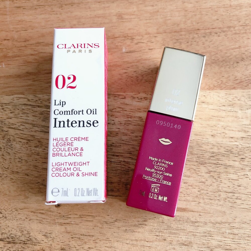 Clarins Lip Comfort Oil Intense 02 intense plum NEW in BOX!